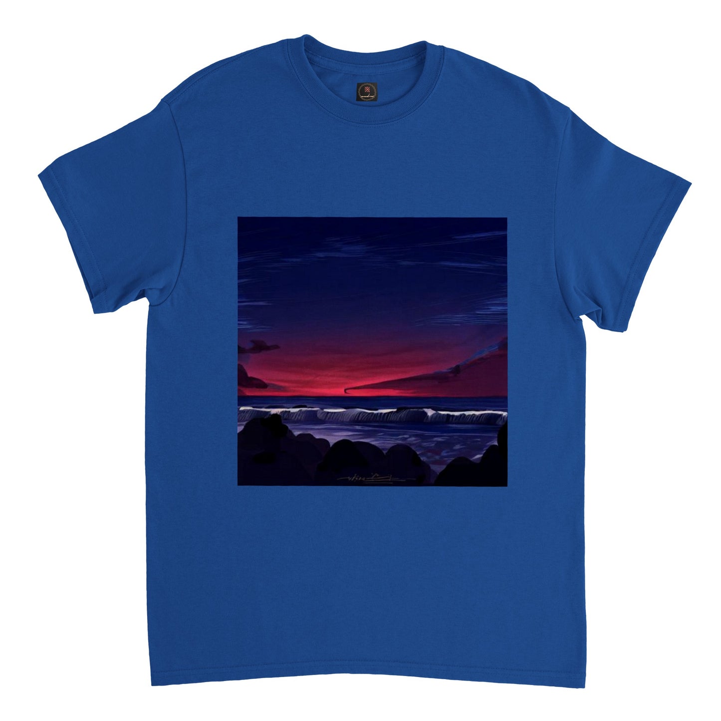 Heavyweight Unisex Crewneck T-shirt "Romance of the Ocean"